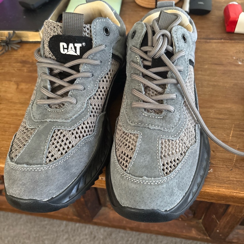 CAT Grey Suede & Mesh Sneakers brand new never worn